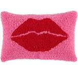 Shiraleah Pink and Red Lips Pillow