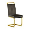 4-Pack Modern High-Back Faux Leather Dining Chairs with Metal Legs - 4 of 4