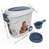 SEVOBAL Pet Bowl All-in-One Pet Food Storage, Feeding Set with Airtight Container with Slow-Feeder Bowl for Pet Owner, Blue, 20.83"*14.21"*15.91" - 3 of 4