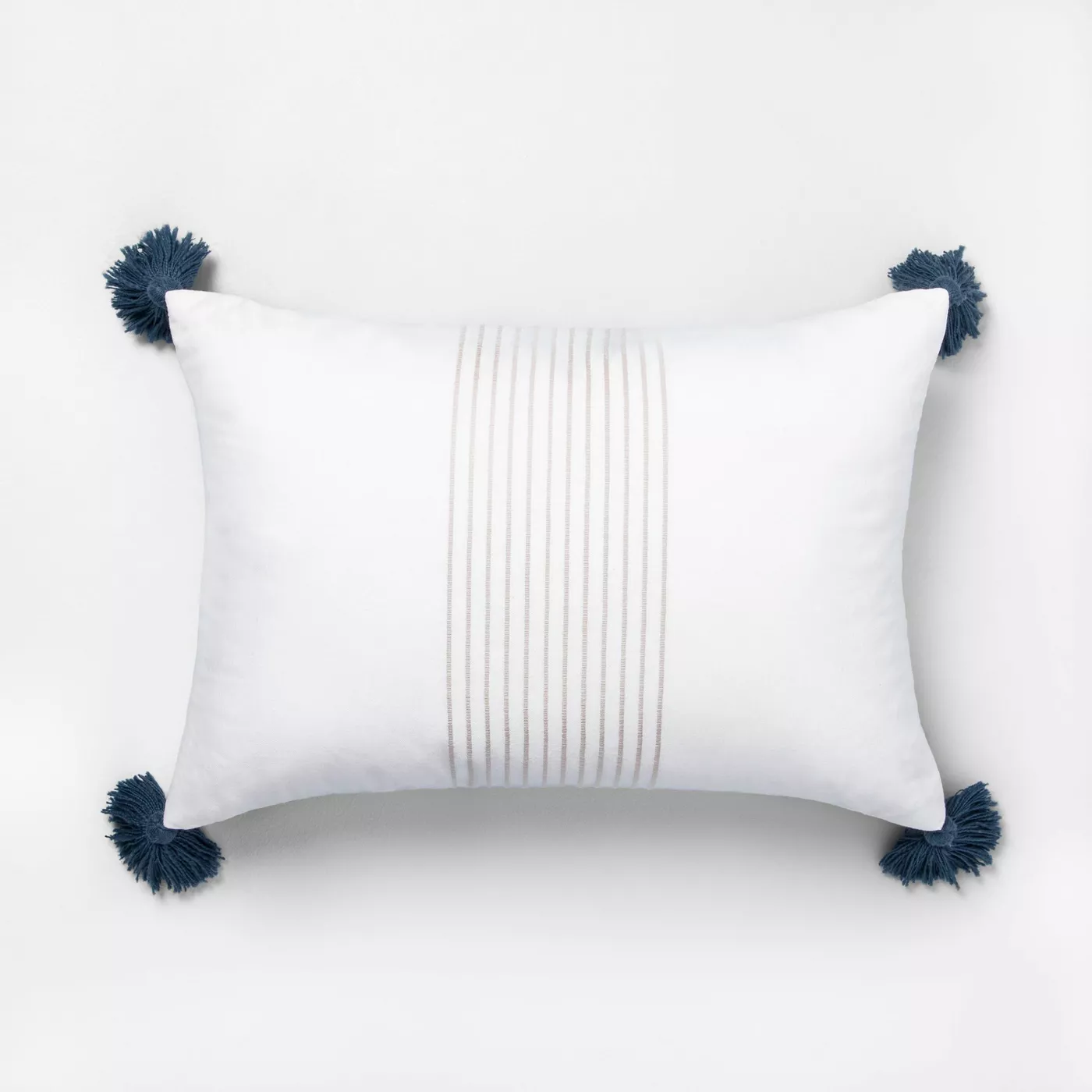 Center Stripes Tassel Throw Pillow - Hearth & Hand™ with Magnolia - image 1 of 7