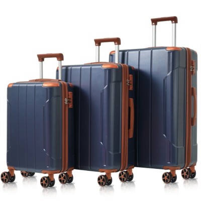 BEAFUP Set of 3 Luggage, Expandable Hard shell ABS Suitcases with Double Spinner, Travel luggage Set with TSA Lock (20/24/28inch)