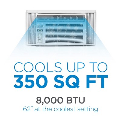 White 8000 BTU Window Air Conditioner with Remote Control