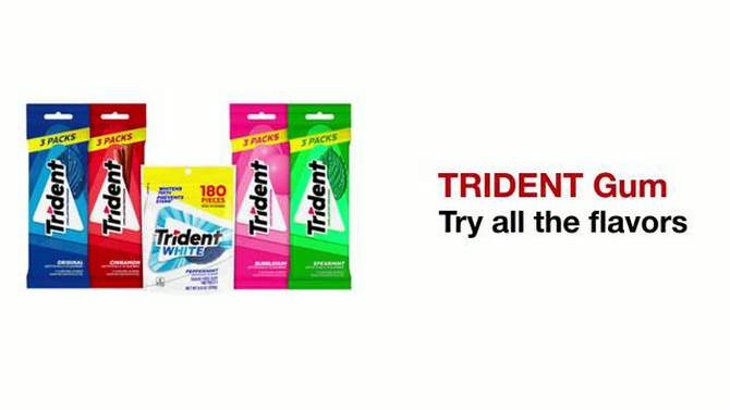 Trident Bubblegum Sugar Free Gum - 3ct/2.86oz, 2 of 12, play video
