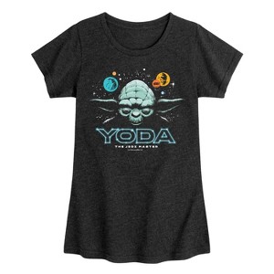 Girls' - Star Wars - Yoda Jedi Master Fitted Short Sleeve Graphic T-Shirt - 1 of 3