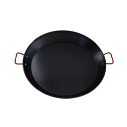 IMUSA 10" Coated Nonstick Paella Pan with Red Handles