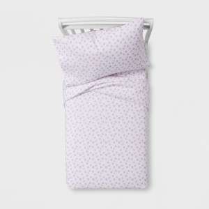 Hearts Violet 100% Cotton Sheet Set (Full) - Pillowfort , Purple