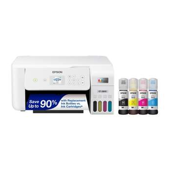 Epson EcoTank ET-2800 Wireless Color All-in-One Cartridge-Free Supertank Printer, Copier, Scanner - White
