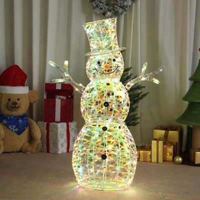 Karl Home  4FT Iridescent Lighted Snowman Christmas Decoration