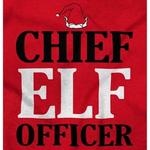 Xmas Chief Elf Officer Santa Helper Hoodie Sweatshirt Women Men Brisco Brands - 1 of 4