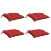 vidaXL Chair Cushions 4 pcs Red 19.7 in.x19.7 in.x2.8 in. Oxford Fabric - 3 of 4