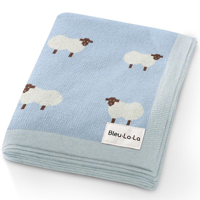 100% Luxury Cotton Knit Swaddle Receiving Blanket for Newborns and Infant Boys and Girls, 1 of 9