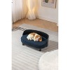 MaseiKar Scandinavian style Elevated Dog Bed Pet Sofa With Solid Wood legs and Bent Wood Back, Velvet Cushion - 4 of 4