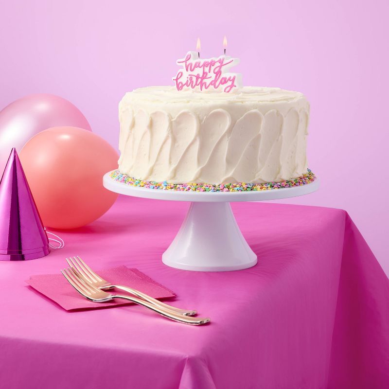 Hot Pink Happy Birthday Candle - Spritz&#8482;, 2 of 5