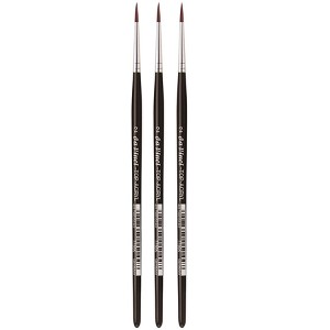 da Vinci TOP-ACRYL Red-Brown Brush, Synthetic, Acrylic & Oil, Round, Series 7785K, Size 2, Pack of 3 - 1 of 3