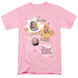 Brady Bunch Marcia Marcia Marcia Adult T-Shirt Pink - 1 of 4