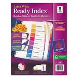 Avery Ready Index Customizable Table of Contents Asst Dividers 8-Tab 11 x 9 1/2 11163