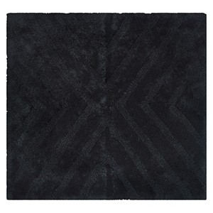 Textured Stripe Square Bath Rug Galaxy Black - Project 62 + Nate Berkus