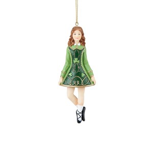 Gallerie II 4" Irish Female Girl Dancer St. Patrick's Day Clover Christmas Tree Ornament - 1 of 4