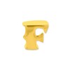 Black Bow Jewelry Letter F Bead Charm in 14k Yellow Gold Plated Sterling Silver - 2 of 4