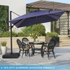 Pellebant 10ft Aluminum Patio Offset Cantilever Umbrella UV30 Square with 360Rotation 6 Heights Adjustable Outdoor Umbrella - 2 of 4