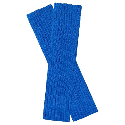 Wrapables 80's Style Neon Fluorescent Ribbed Leg Warmers, Blue - image 3