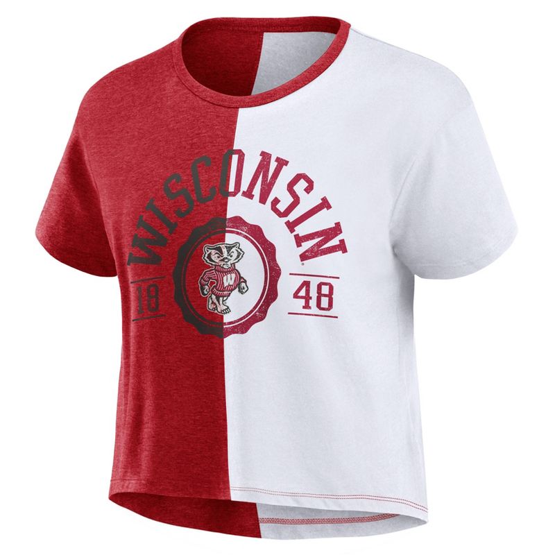 NCAA Wisconsin Badgers Women&#39;s Split T-Shirt, 2 of 4
