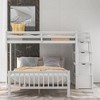 CAVINAS Twin over Full Bunk Bed Pine Detachable Bed Frame with Inclined Ladder and Guardrail for Bedroom - 2 of 4