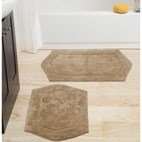 Set Of 2 Waterford Collection Linen Cotton Tufted Bath Rug Set - Home ...