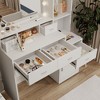 Vanity Desk with Mirror and Lights, Large Makeup Vanity with Lights , Dressing Table with 5 Drawers, 3 Storage Shelf, Dressing Table for Bedroom - 4 of 4
