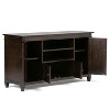 Sterling Solid Wood TV Stand for TVs Dark Tobacco Brown - WyndenHall - 3 of 4