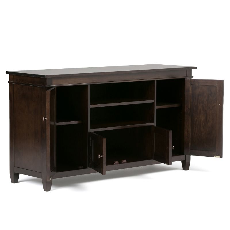 Sterling Solid Wood TV Stand for TVs Tobacco Brown - WyndenHall, 4 of 9