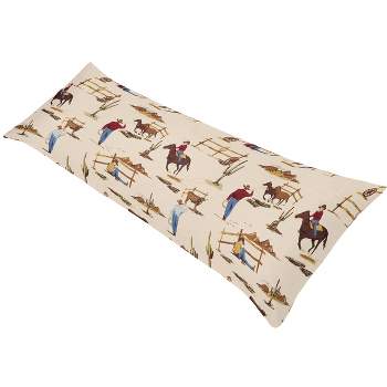 Sweet Jojo Designs Boy Body Pillow Cover (Pillow Not Included) 54in.x20in. Wild West Multicolor