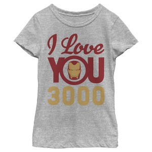 Girl's Marvel Iron Man Love 3000 T-Shirt - 1 of 4