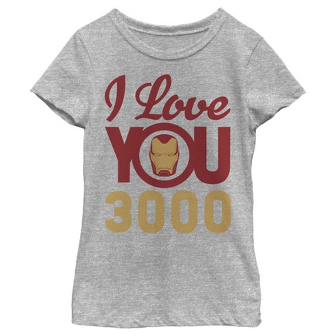 Girl's Marvel Iron Man Love 3000 T-Shirt - image 1 of 4