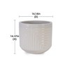 NAYSAYE Planter Ceramic Flowerpot Modern Design for Indoor Outdoor Garden, Milk White, 16.15"*16.15"*14.38" - 3 of 4