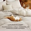 Cotton Duvet Cover Boho Textured Embroidery Jacquard Duvet Cover Set Soft and Breathable Bedding Set for All Seasons - 4 of 4