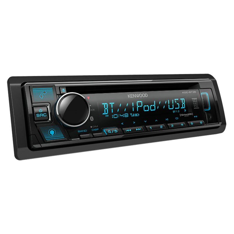 Kenwood KDC-BT35 1-DIN CD Receiver, Bluetooth, Alexa Built-in, SiriusXM Ready, Front USB & AUX, Variable Illumination, Remote APP ready, 1 of 4