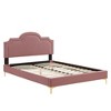 Modway Aviana Performance Velvet Twin Bed - Dusty Rose - 2 of 4