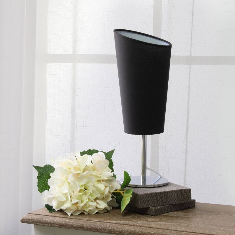  Mini Table Lamp with Angled Fabric Shade - Simple Designs, 3 of 7