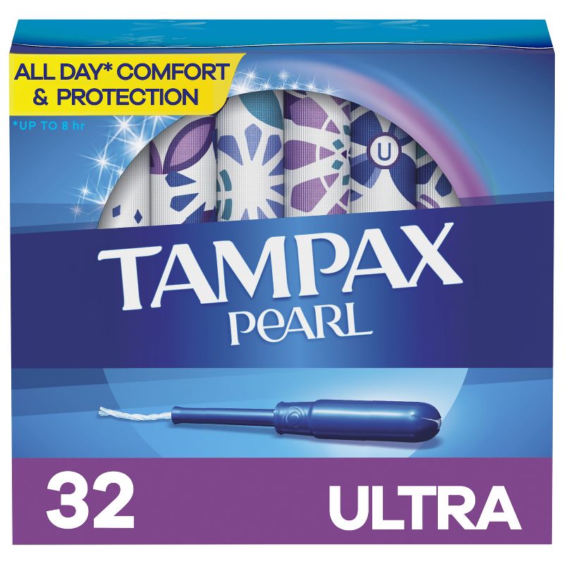 Tampax Pearl Ultra Absorbency with LeakGuard Braid Tampons - Unscented, 1 of 12