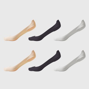 Alilang Women's Non-slip No Show Socks Soft Solid Bottom for Casual 6Pk - 1 of 4