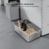 LunaLulinlk White pet odor control large closed litter box with lid - 3 of 4
