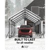 13x21x10 FT Metal Carport with Reinforced Frame, Galvanized Steel Roof & Enhanced Base Heavy Duty Car Ports for All-Weather Car Garage Shelter for Car - 4 of 4