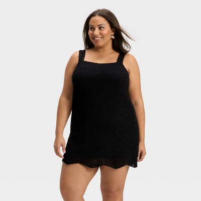 Women's Crochet Mini Shift Dress - A New Day™