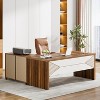 Tribesigns 62.99-Inch L-Shaped Executive Desk with Mobile Lateral File Cabinet, Large Office Workstation - 2 of 4