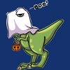 Women's Design By Humans Halloween Ghost Dinosaur By whynot007 Racerback Tank Top - 2 of 3