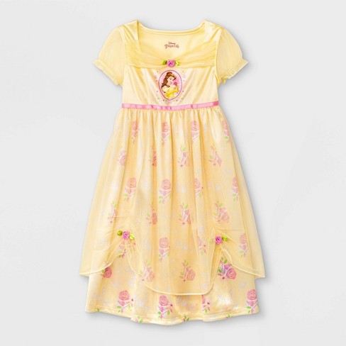 Toddler Girls Disney Princess Belle Fantasy Nightgown Yellow Target
