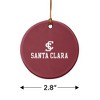 Santa Clara University Primary Logo Porcelain Holiday Christmas Tree Ornament  2.8" (7.1 cm) - 3 of 4