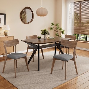 5-Piece Dining Set with Kitchen Table and 4 Armless Chairs - 1 of 4