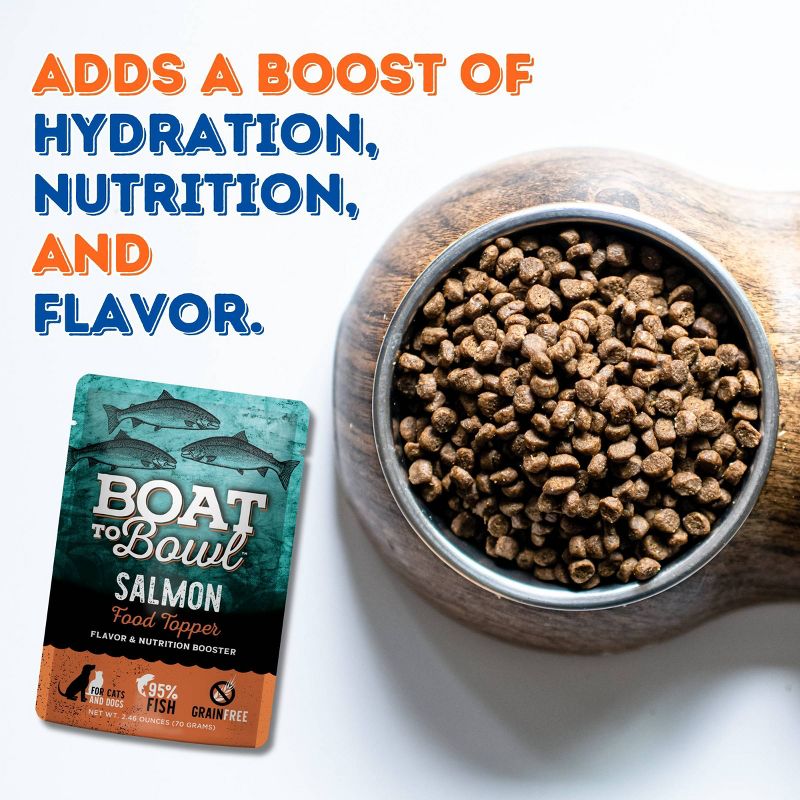 Boat To Bowl Salmon Flavor Food Topper Wet Cat and Dog Food - 2.46oz, 6 of 11